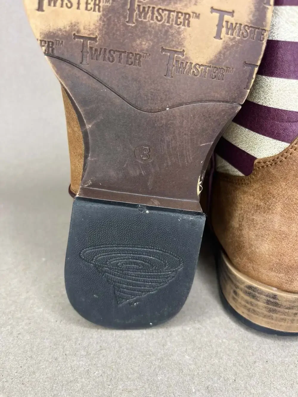 Twister Children's Jacob Square Toe American Flag Western Boots Size 3